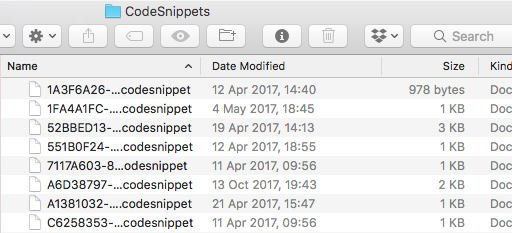 Xcode Snippets Location